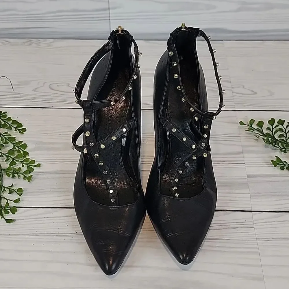Banana Republic Adelia Studded Pump Heels In Black Womens Size 8.5